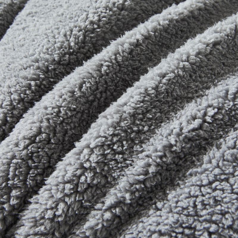 Steel Charcoal Snuggle Fleece European Pillowcase Pair