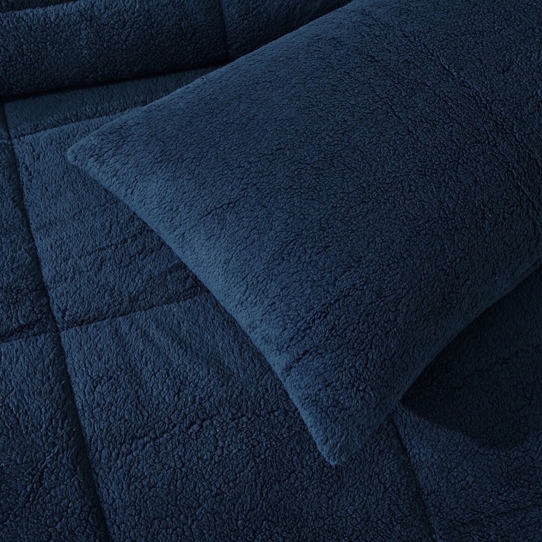 Midnight Blue Snuggle Fleece Comforter Set