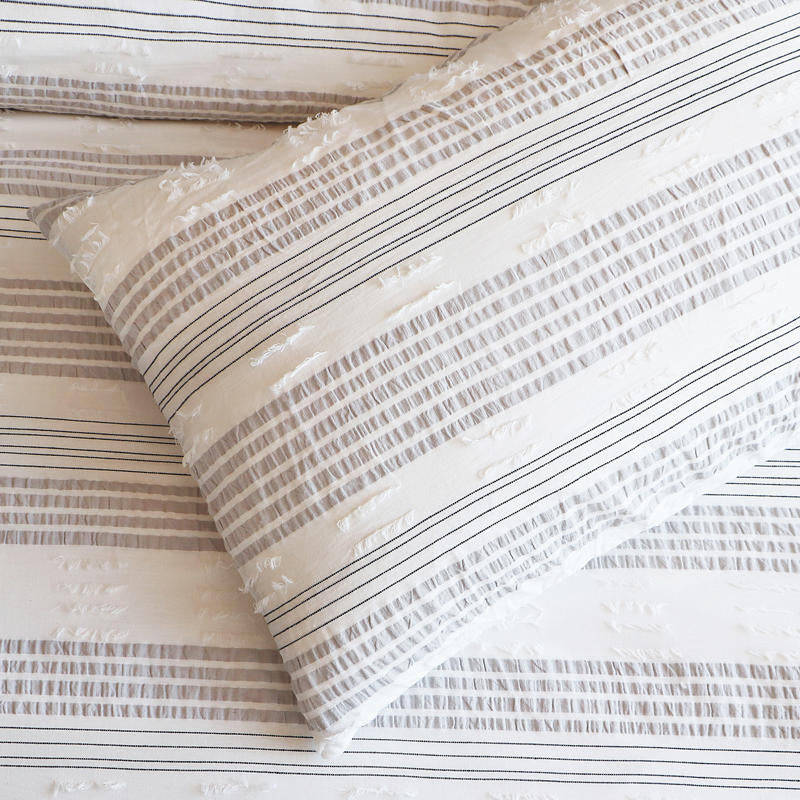 Layered bedding look with Renee Taylor Lenone 100% Cotton European Pillowcase.