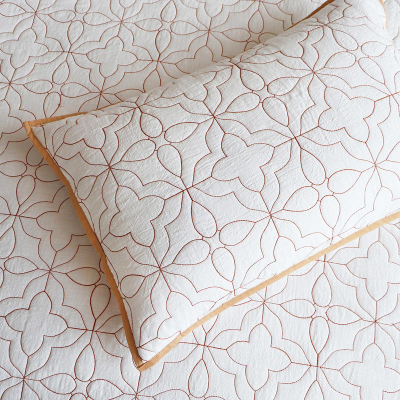 Renee Taylor Solaris Quilted European Pillowcase with elegant geometric texture.