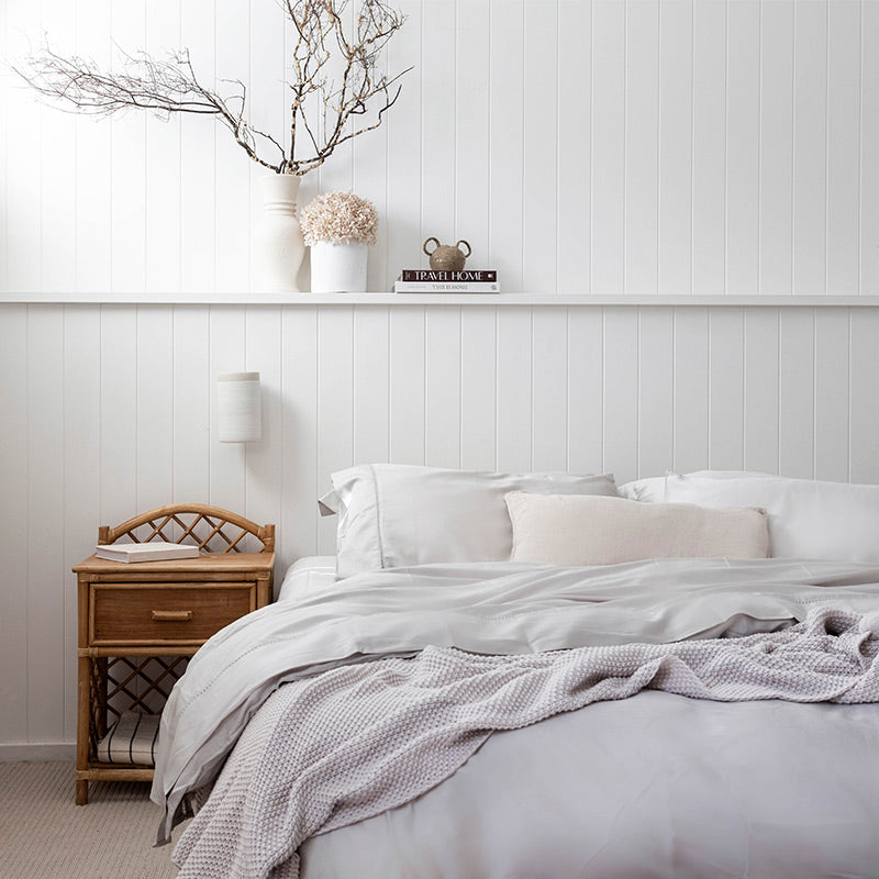 Sienna Living Bamboo Cotton 400 Thread Count Silver Quilt Cover Set - Manchester Factory (5448296988716)