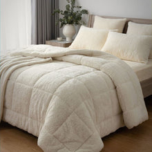 All Seasons Snuggle Fleece Ivory Comforter Set
