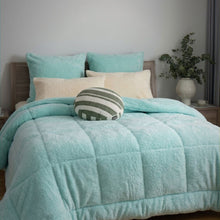 All Seasons Snuggle Fleece Mint Comforter Set