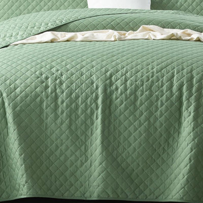 Argyle Watercress Coverlet Set