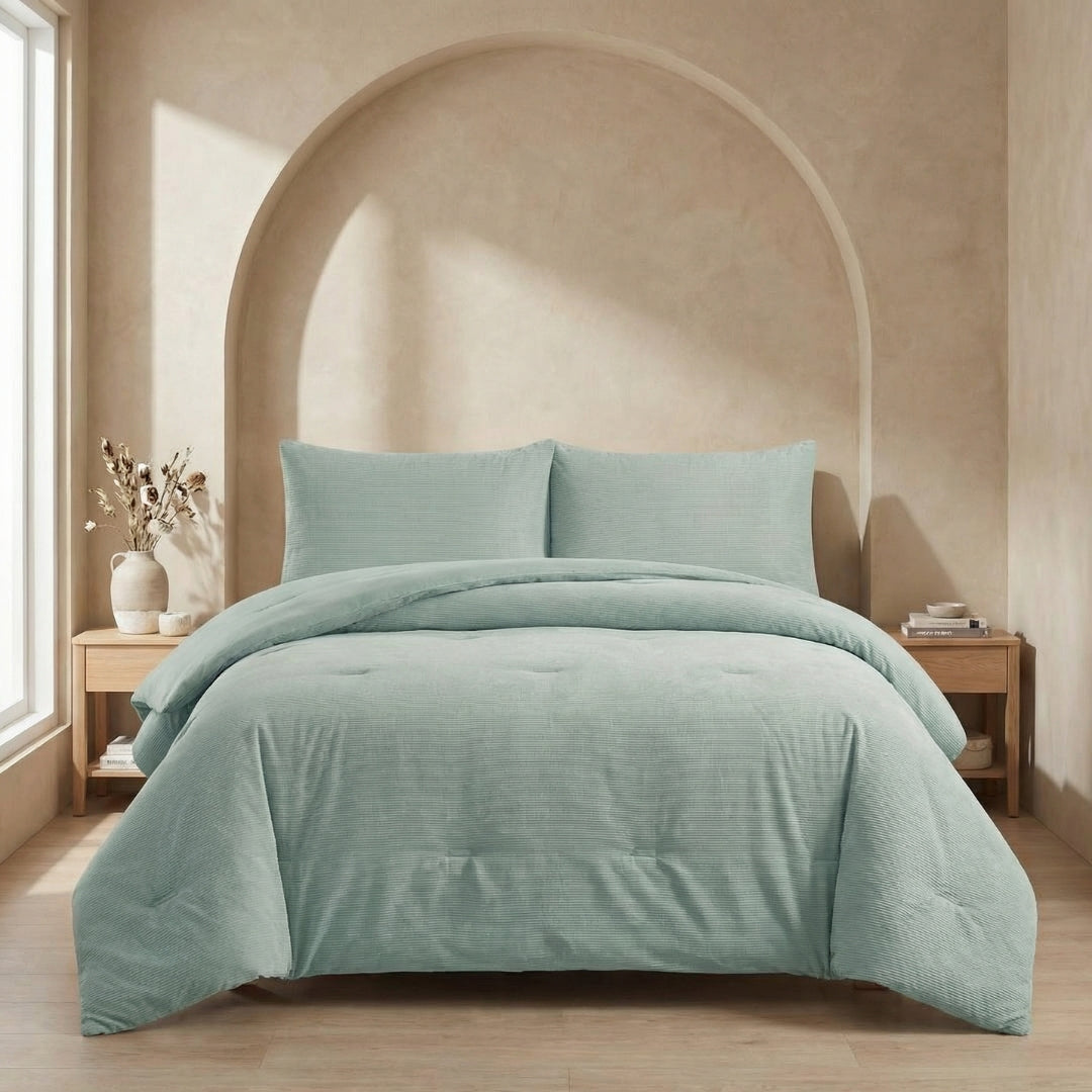 Corduroy Sage Comforter Set