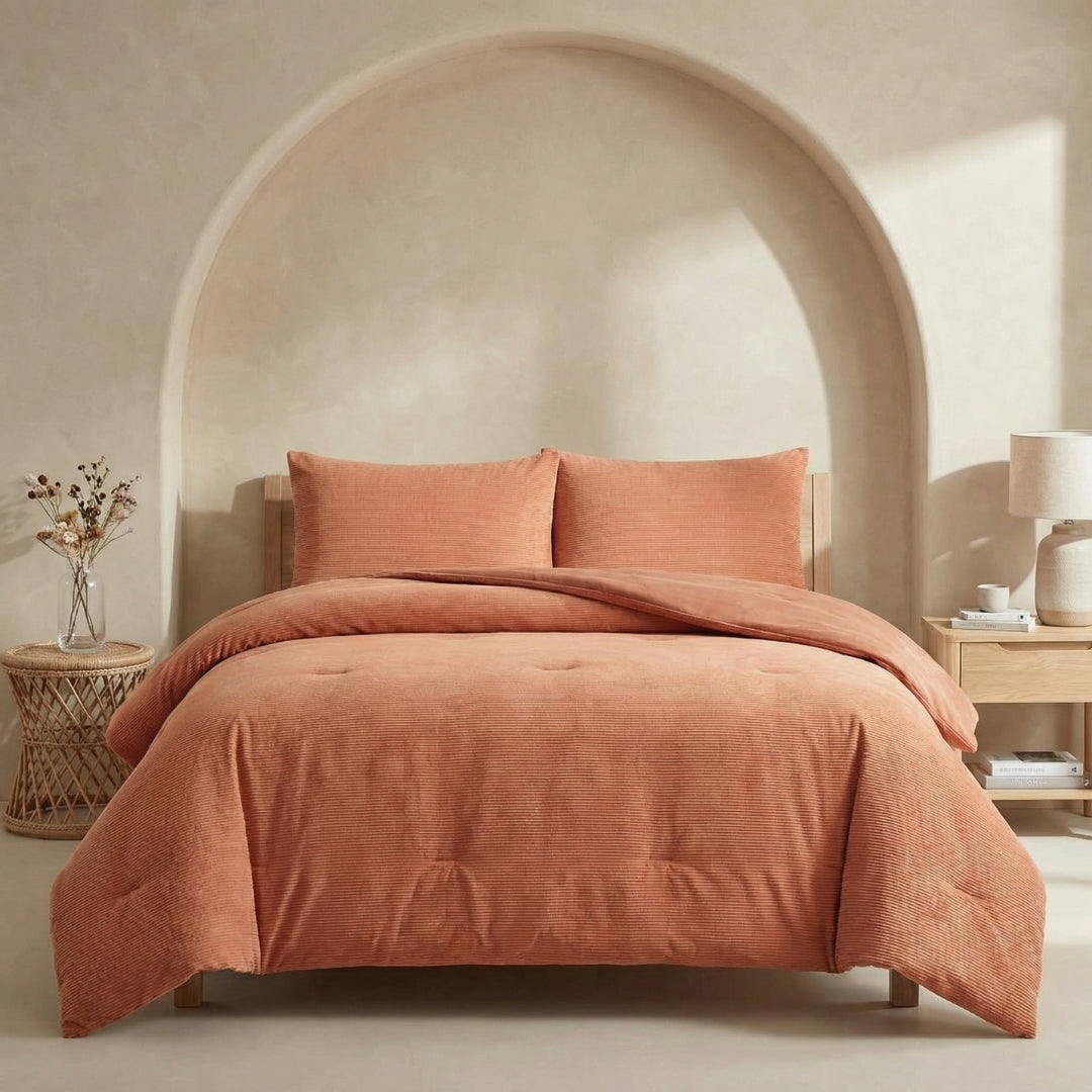 Corduroy Spiced Citrus Comforter Set