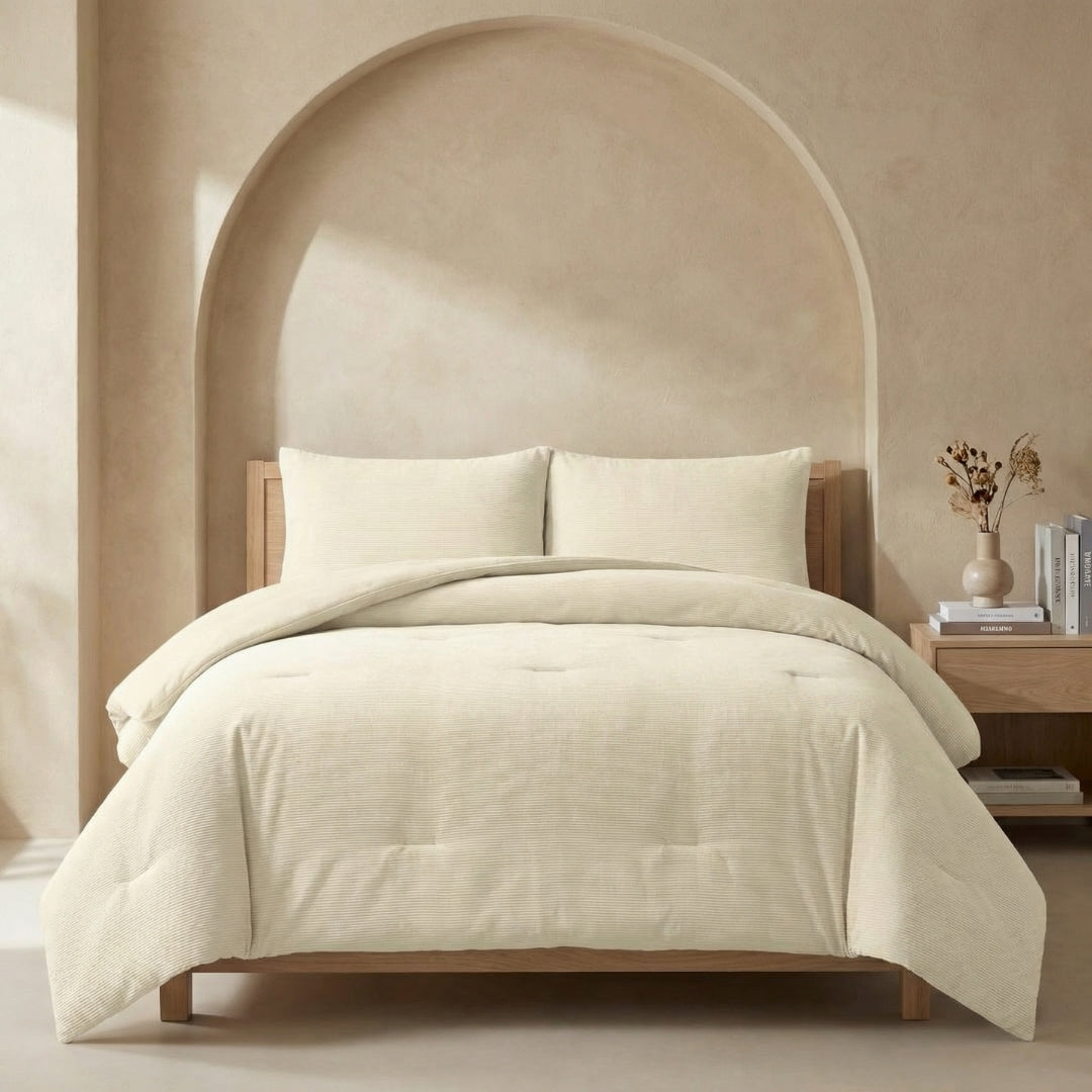 Corduroy Vanilla Comforter Set