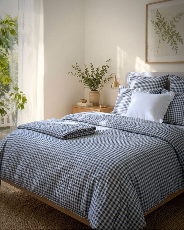 Gingham Blackberry Jam Comforter Set
