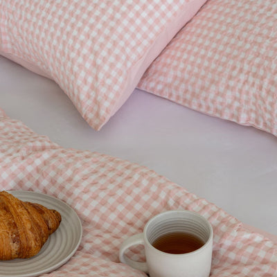 Gingham Strawberry Whip Comforter Set