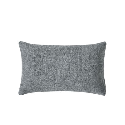 The Morgan and Reid Grey Spec Snuggle Fleece Pillowcase Pair features a modern speckled grey design and ultra-soft fleece, with slightly rounded corners, displayed on a plain white background.