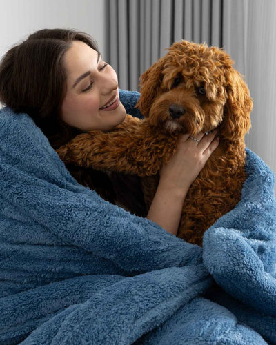 Smokey Blue Snuggle Fleece Comforter Set