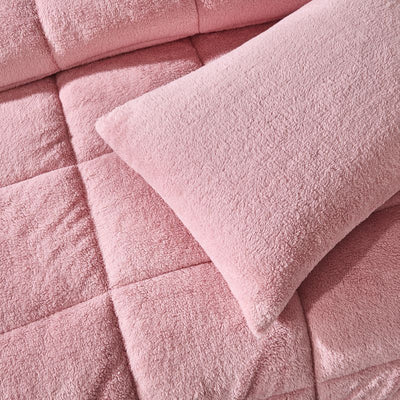 Blush Snuggle Fleece Comforter Set