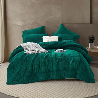 Forest Green Snuggle Fleece Comforter Set