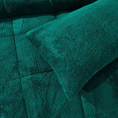 Forest Green Snuggle Fleece Comforter Set