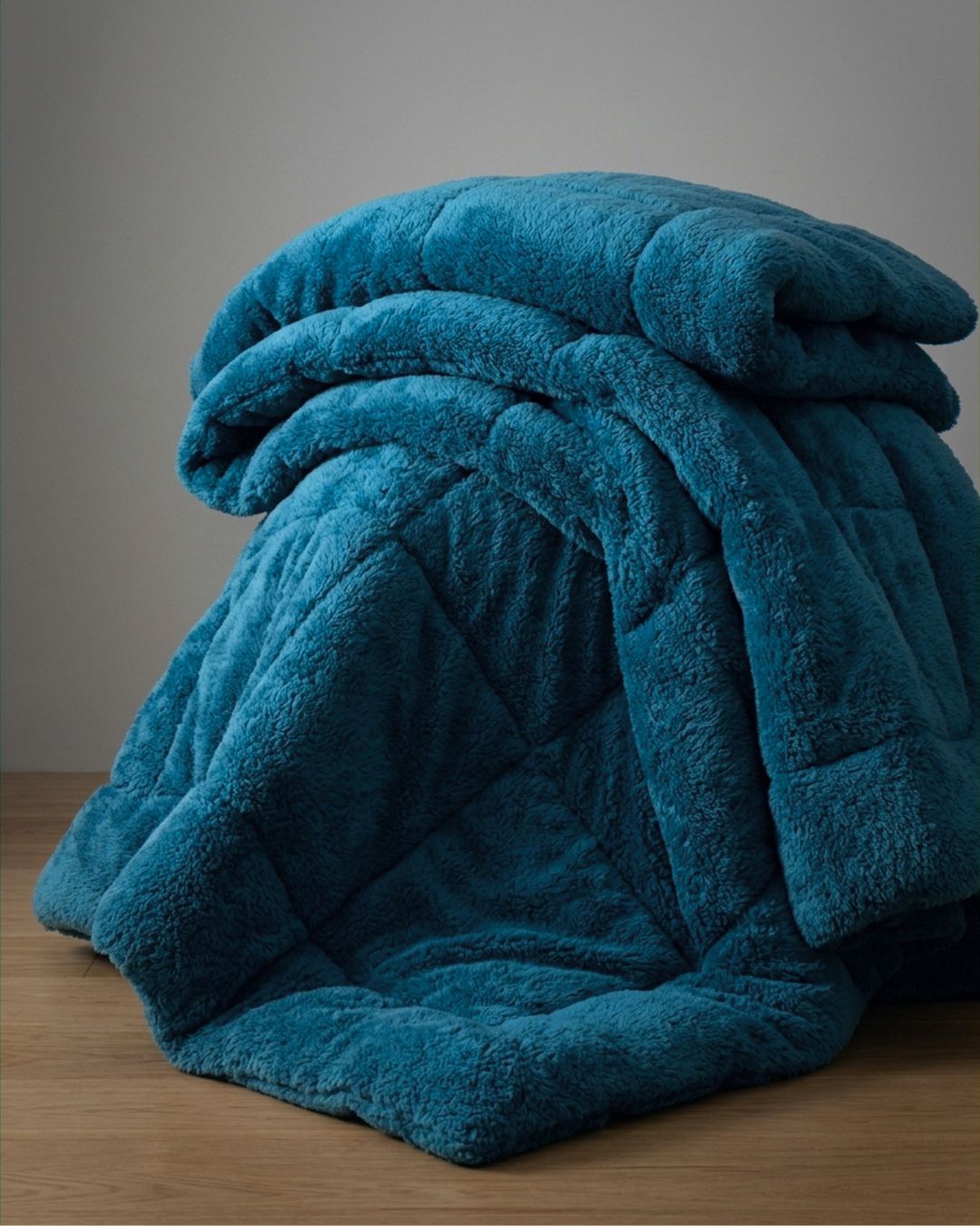 Morgan and Reid Riverside Snuggle Fleece Comforter Set in a cosy bedroom lifestyle setting
