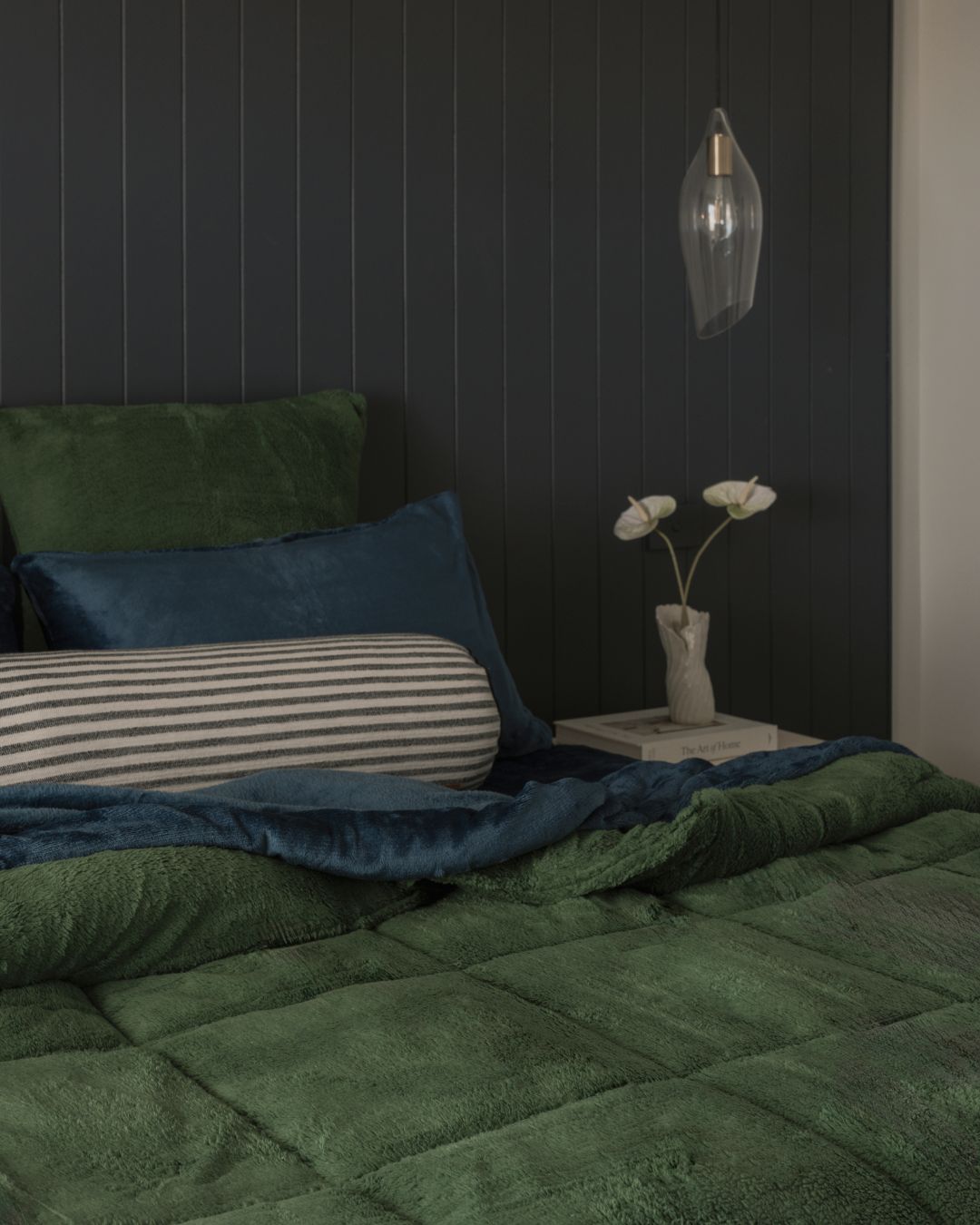 Detail shot of the Morgan and Reid Jungle Snuggle Fleece European Pillowcase Pair on a pillow