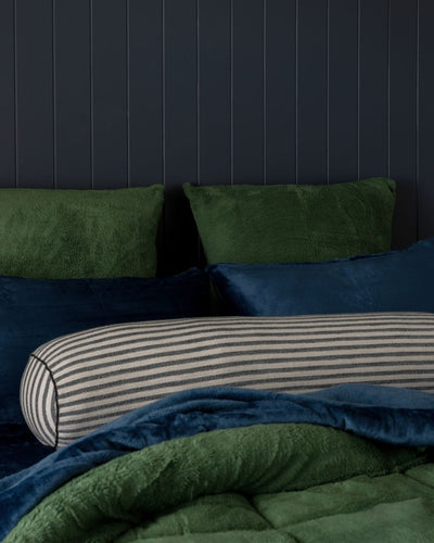 Close-up of the Morgan and Reid Jungle Snuggle Fleece European Pillowcase Pair showing fabric texture