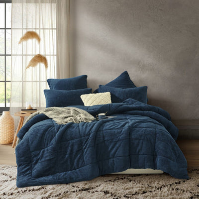 Midnight Blue Snuggle Fleece Comforter Set