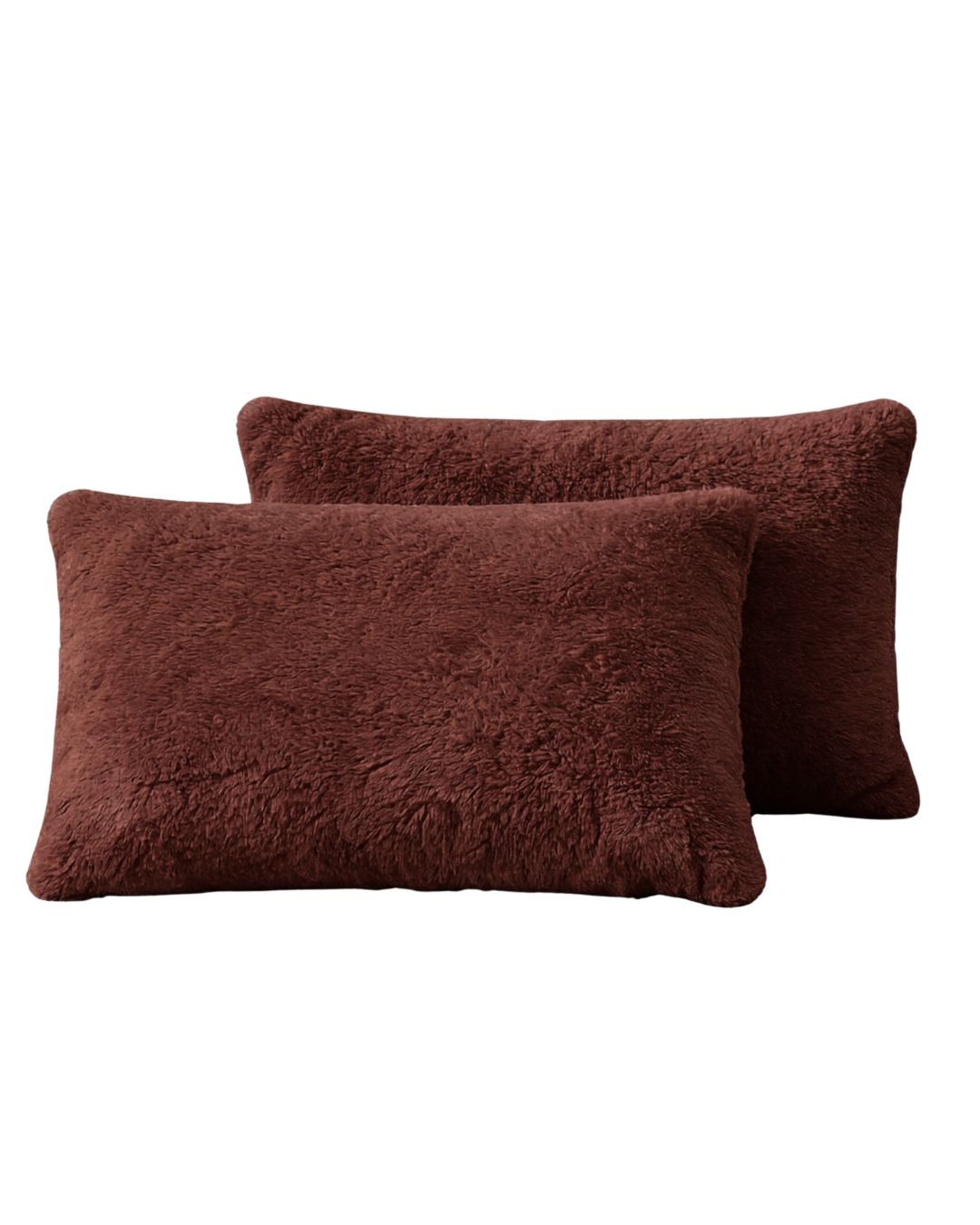 Deep Mahogany Fleece European Pillowcases pair