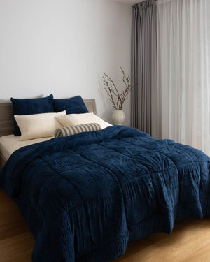 Pagnet Blue Snuggle Fleece Comforter Set