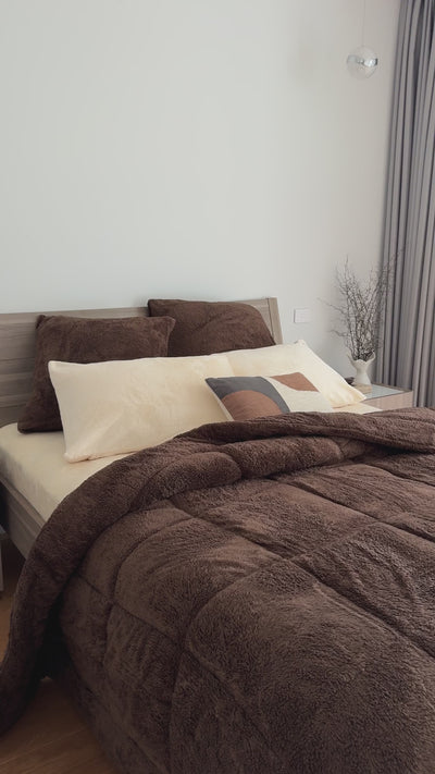 Cocoa Snuggle Fleece Comforter Set