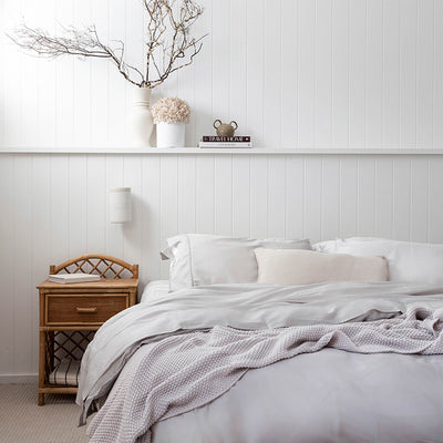 Sienna Living Bamboo Cotton 400 Thread Count Silver Quilt Cover Set - Manchester Factory (5448296988716)